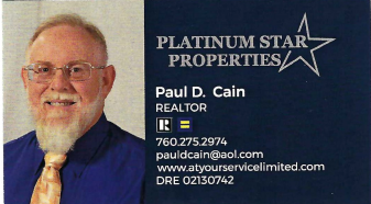 Paul D Cain, realtor.